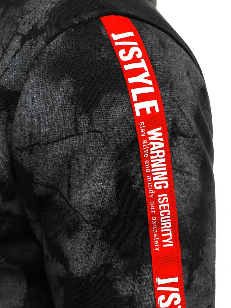 Sudadera de hombre negra OZONEE JS/DD210Z