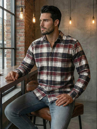 Camisa de hombre burdeos OZONEE V/V174Z