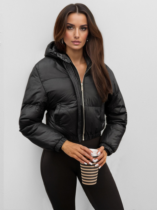 Chaqueta de mujer negra OZONEE JS/5M3260/392Z
