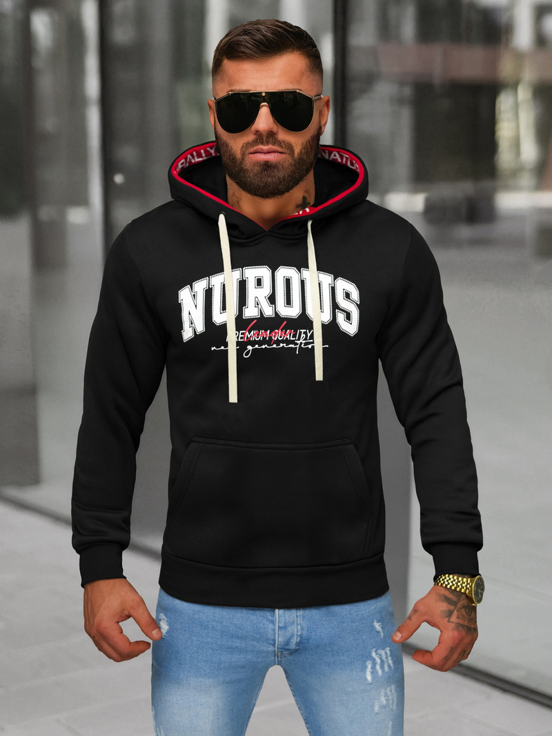 Sudadera de hombre negra OZONEE O/TT30510