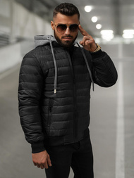 Chaqueta de hombre negra OZONEE JS/8M985/392