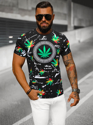 Camiseta de hombre negra OZONEE O/T131/3