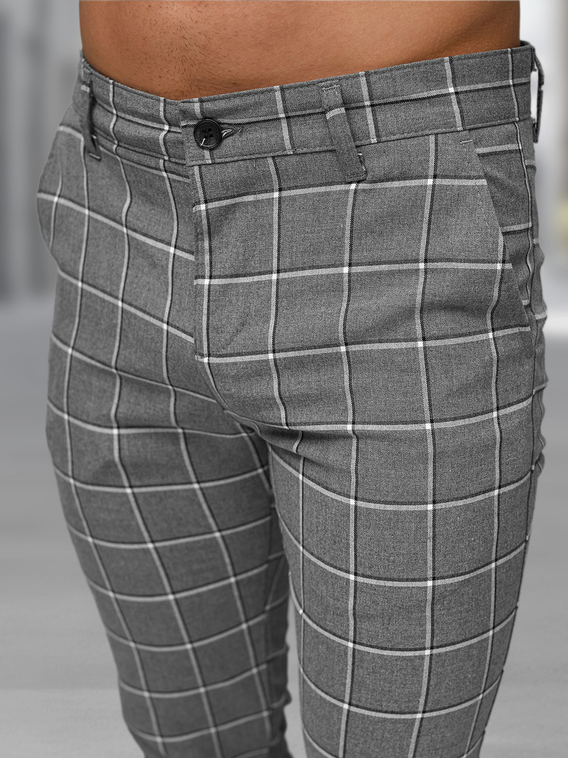 Pantalón chino de hombre grafito oscuro OZONEE DJ/5522Z