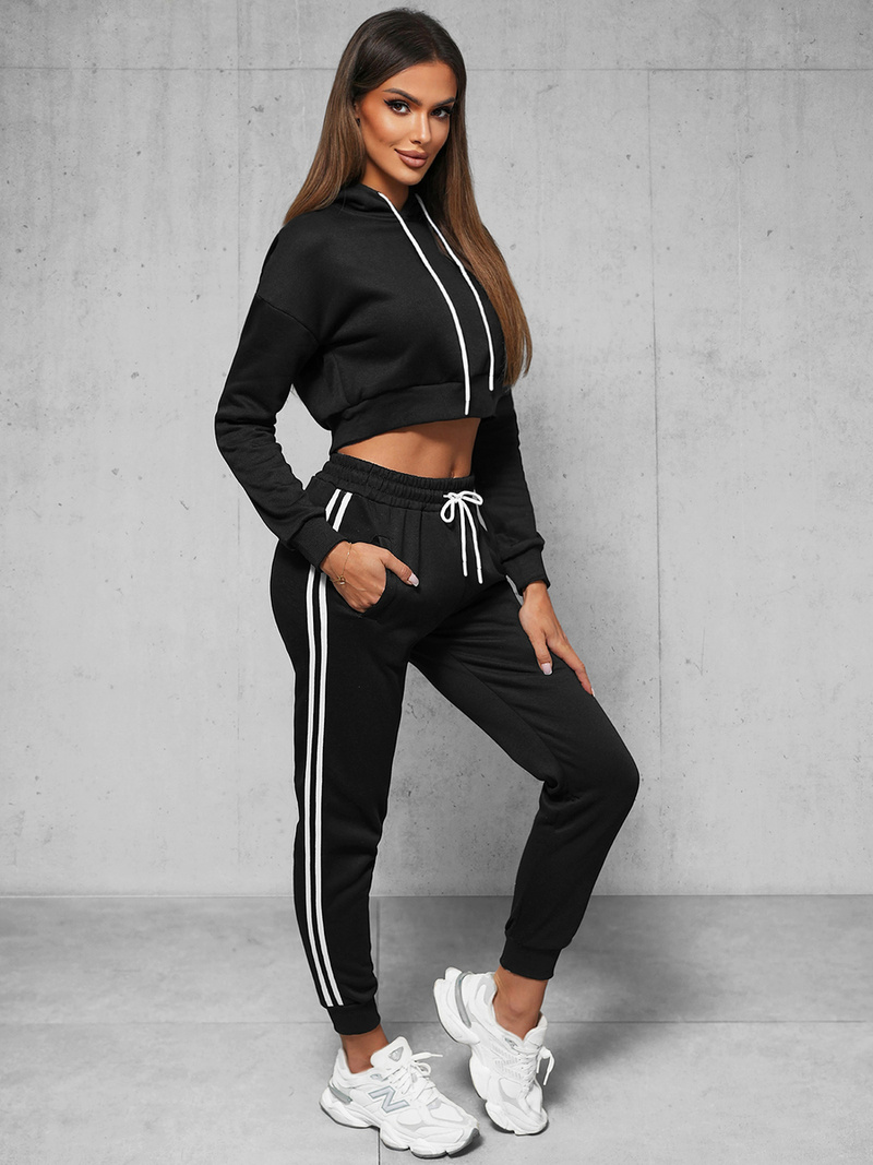 Conjunto de chándal de dos piezas negro ZONEE JS/8C67/3