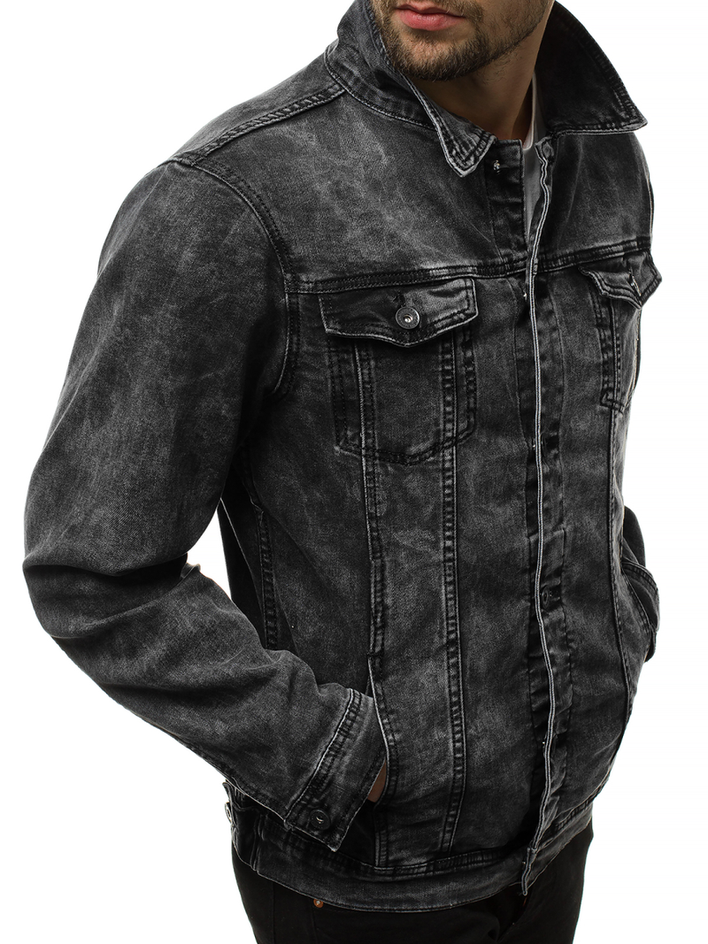 Chaqueta vaquera de hombre negra OZONEE V/19320