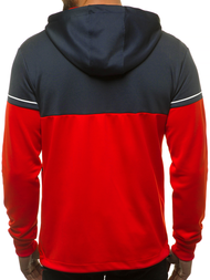 Sudadera de hombre roja OZONEE JS/DD20122