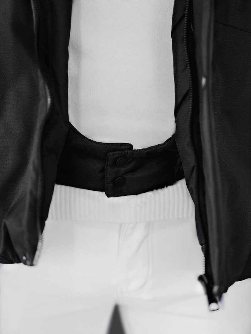 Chaqueta de hombre negro-gris OZONEE JS/91M9903/92