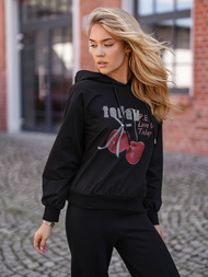 Sudadera de mujer de negra OZONEE JS/8B856/3