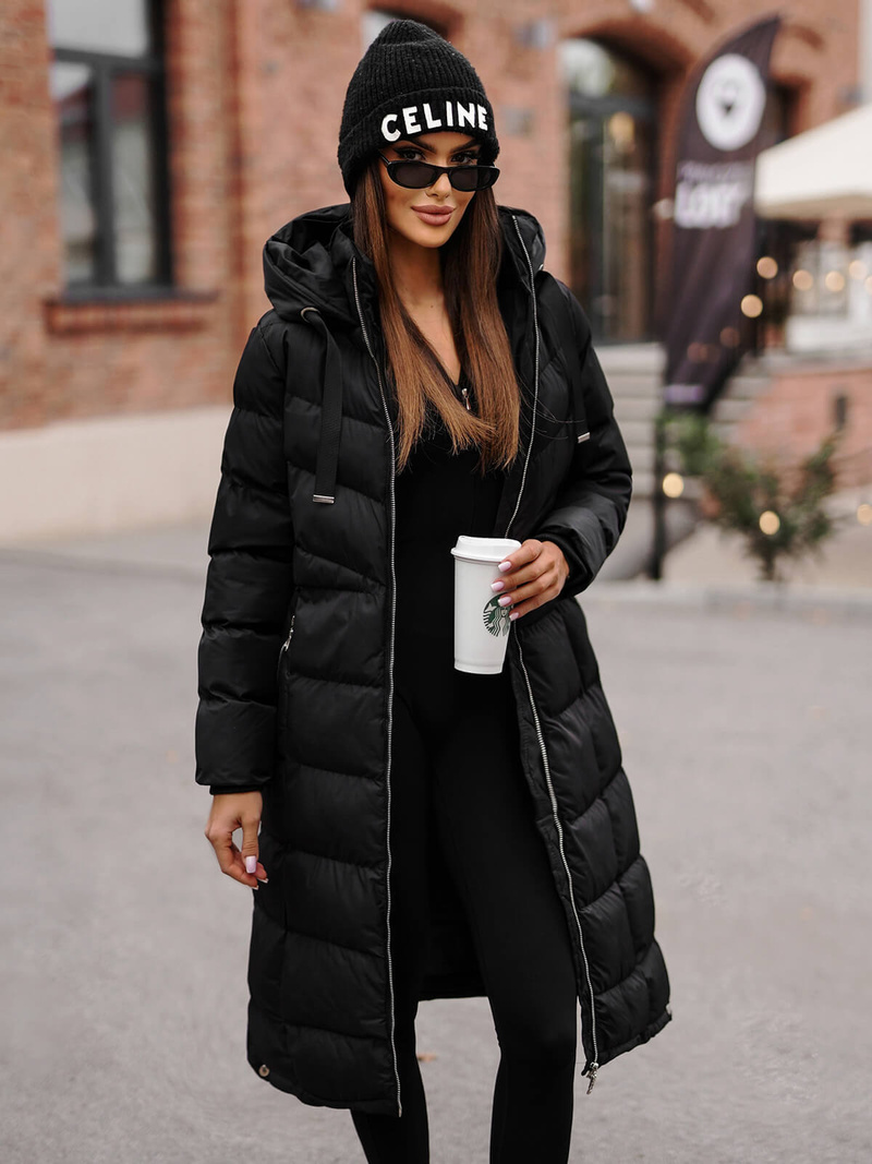 Chaqueta de mujer negra OZONEE JS/M736/392Z