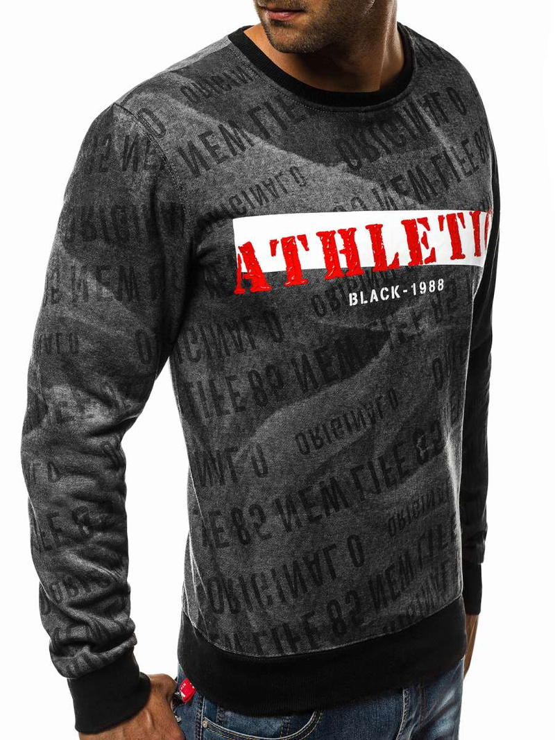 Sudadera de hombre grafito OZONEE JS/DD236