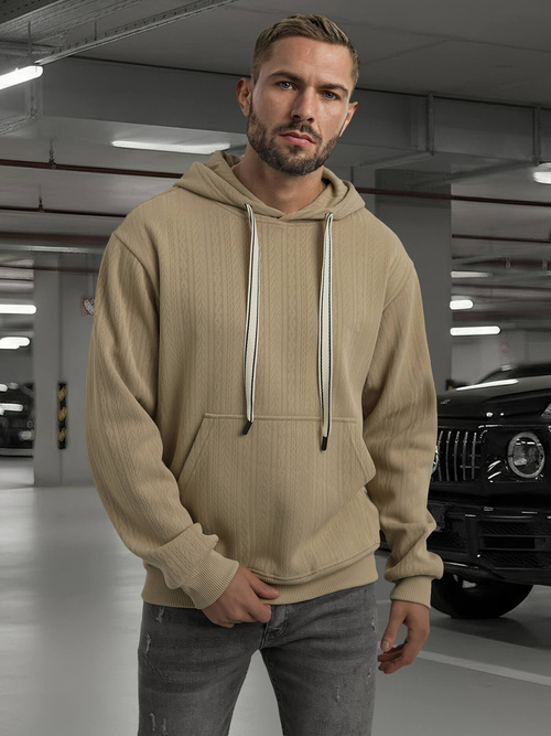 Sudadera de hombre beige OZONEE O/3C577