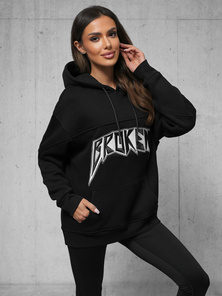 Sudadera de negra OZONEE O/SWE23019Z