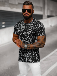 Camiseta de hombre negra OZONEE JS/8T1198/3