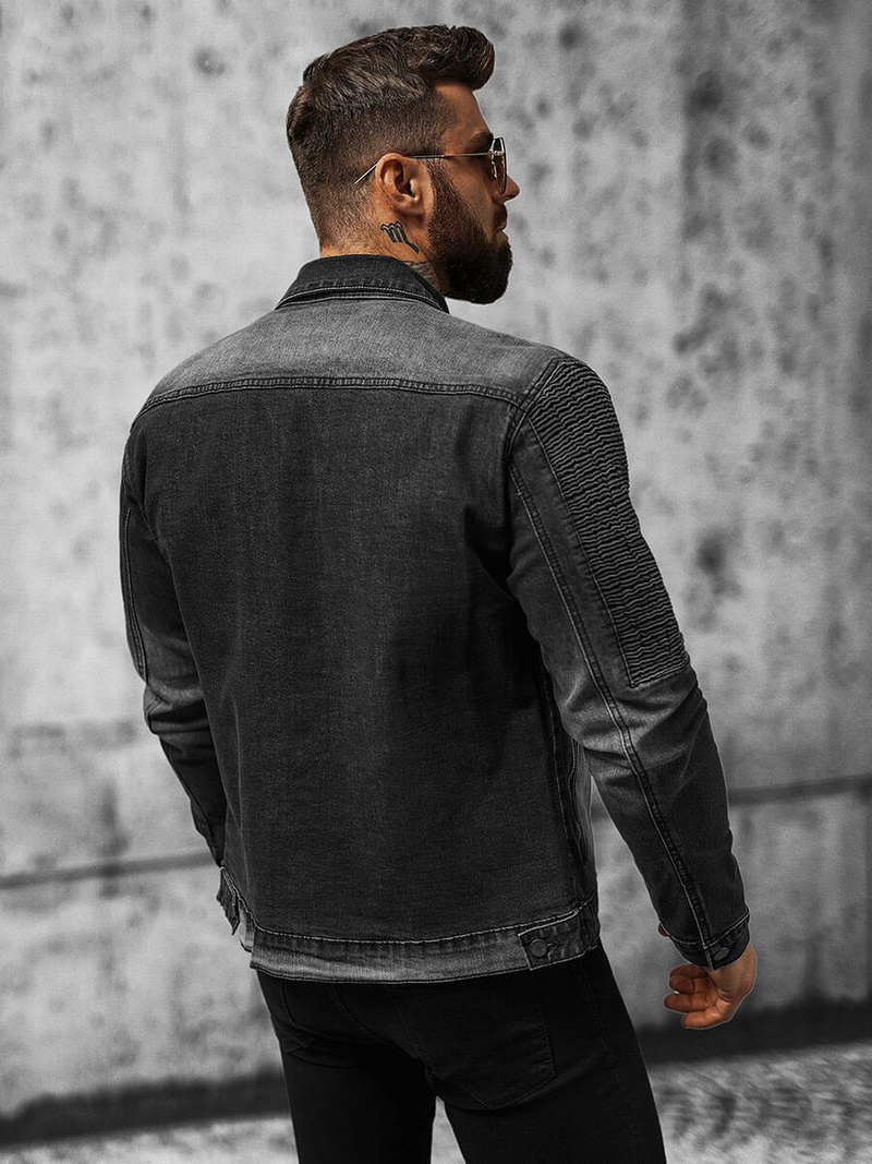 Chaqueta vaquera de hombre negra OZONEE NB/MJ521N