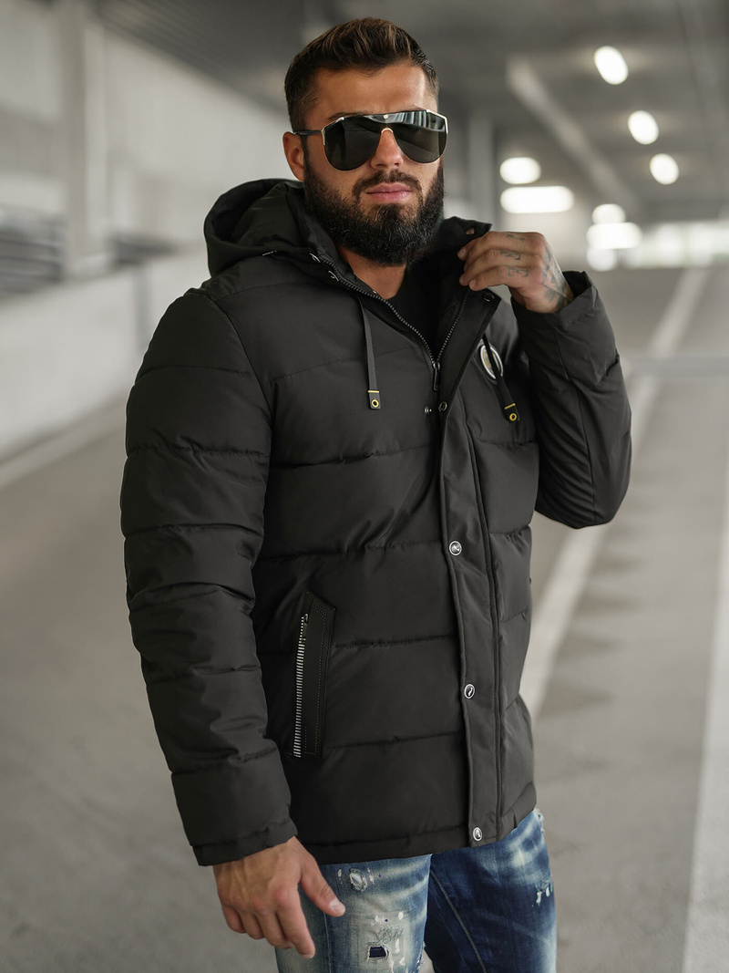 Chaqueta de hombre negra OZONEE JS/57M7503/392Z