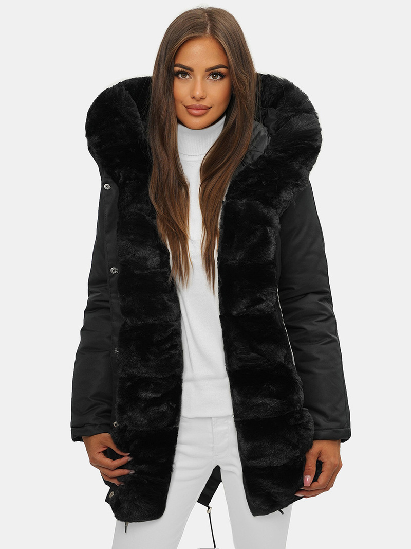 Chaqueta de mujer en negra OZONEE JS/M762/392