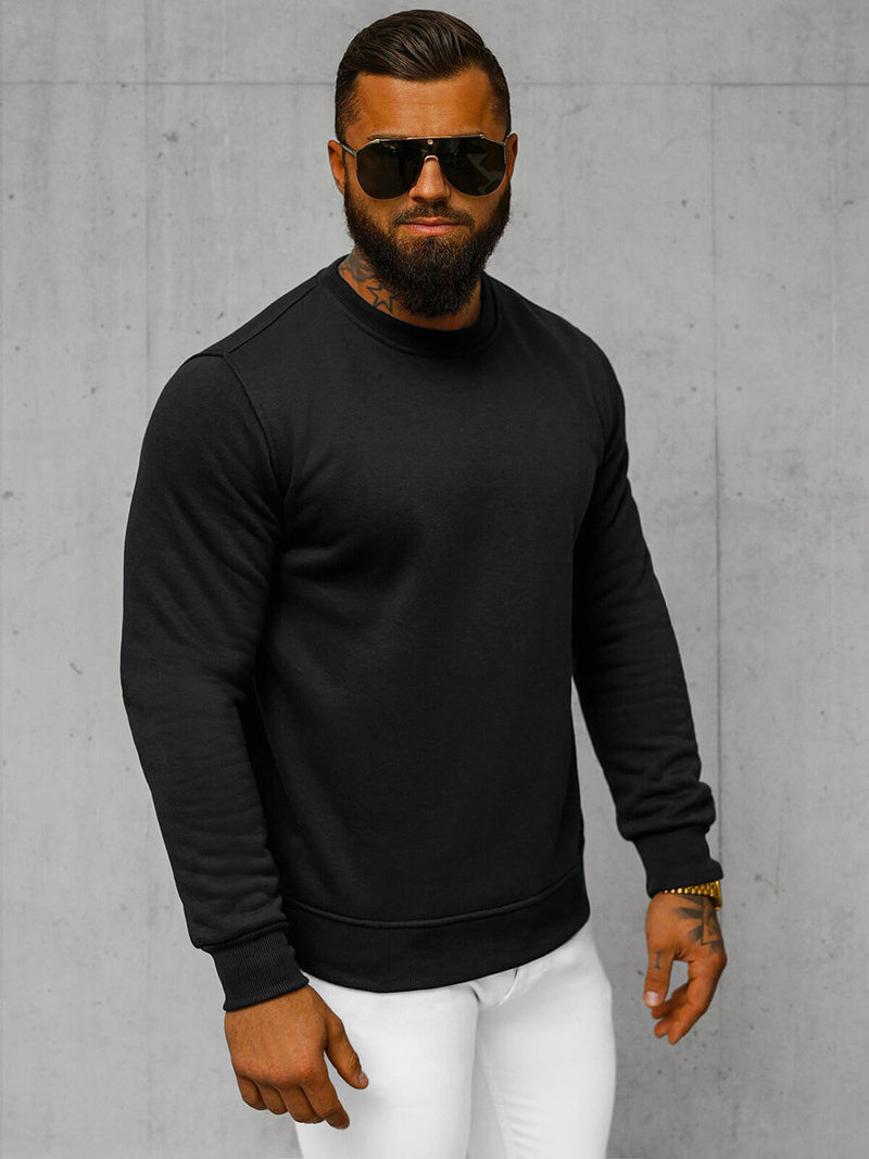 Sudadera de hombre negra OZONEE JS/2001-10Z