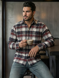 Camisa de hombre burdeos OZONEE V/V174Z