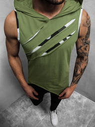 Camiseta sin mangas de hombre caqui OZONEE O/1254Z