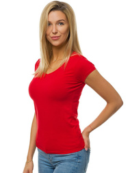 Camiseta de mujer roja OZONEE BT/71319A