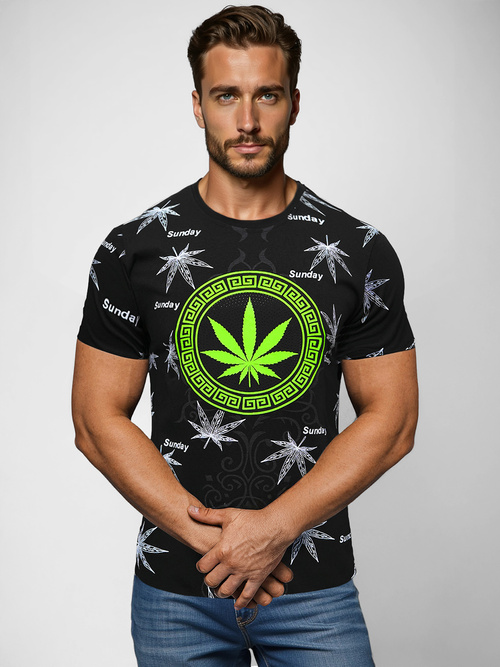 Camiseta de hombre negra OZONEE O/T139/3Z