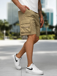 Pantalón corto de hombre beige OZONEE JS/27K6538/6