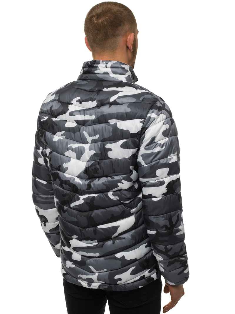 Chaqueta de hombre gris-camuflaje OZONEE JS/SM80Z
