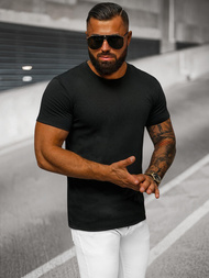 Camiseta de hombre negra OZONEE O/T1278/3