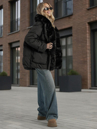 Chaqueta de mujer negra OZONEE JS/16M9185/392