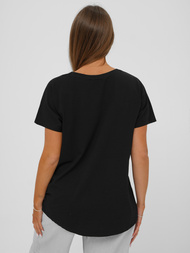 Camiseta de mujer negra OZONEE JS/95T2566/3