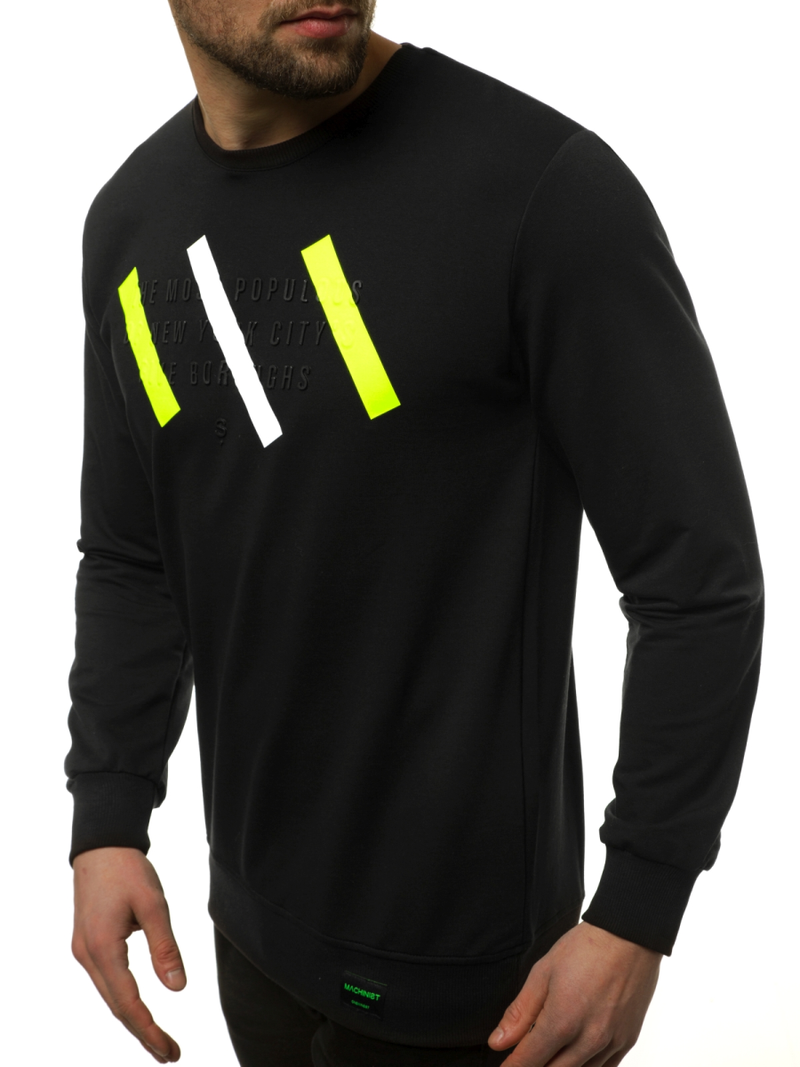 Sudadera de hombre negra OZONEE MACH/2105