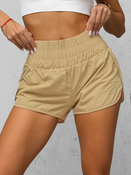 Pantalones cortos deportivos para mujer beige OZONEE JS/XY24019S