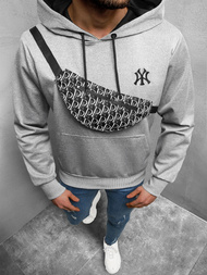 Sudadera de hombre gris OZONEE O/HM736Z