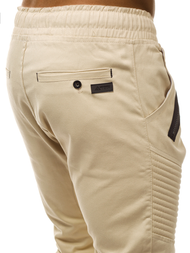 Pantalón chino jogger de hombre beige OZONEE A/0952