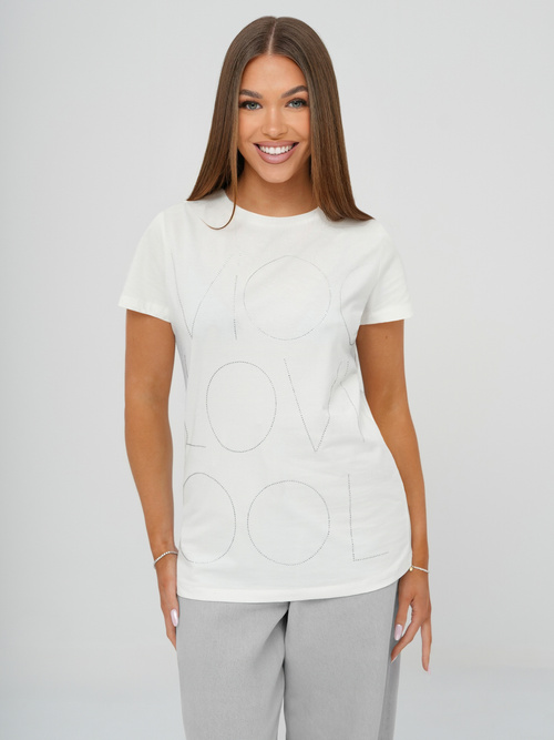 Camiseta de mujer blanco OZONEE JS/YJ77841