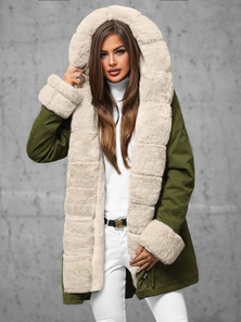 Chaqueta de mujer verde OZONEE JS/5M3187/136
