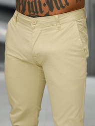 Pantalón de hombre beige OZONEE BL/SK222/6