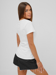 Camiseta de mujer blanco-menta OZONEE JS/RJ77542