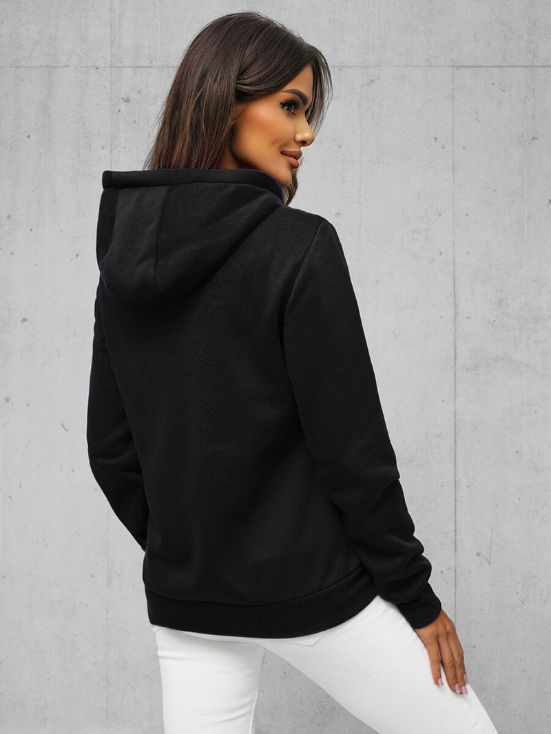 Sudadera de mujer negra OZONEE JS/W03Z