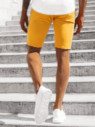 Pantalones cortos chinos de hombre amarillo OZONEE JB/JP1140