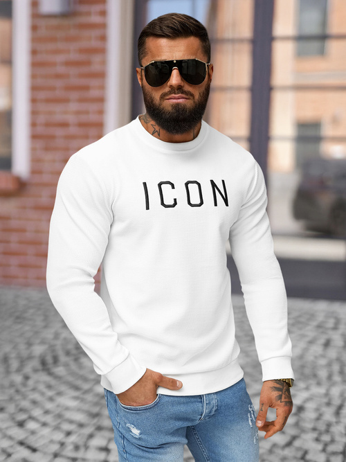 Sudadera de hombre blanca OZONEE O/D7394Z