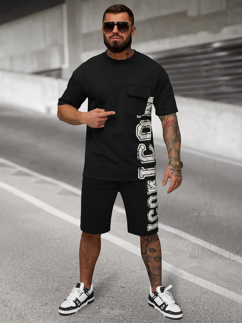 Chándal de hombre negro OZONEE JS/27C6531/3