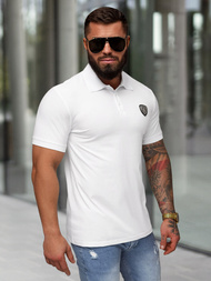 Polo de hombre blanca OZONEE NB/MT3121