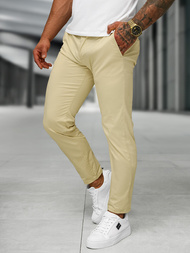 Pantalón de hombre beige OZONEE BL/SK222/6
