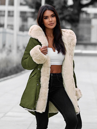 Chaqueta de mujer en verde OZONEE JS/M763/136Z