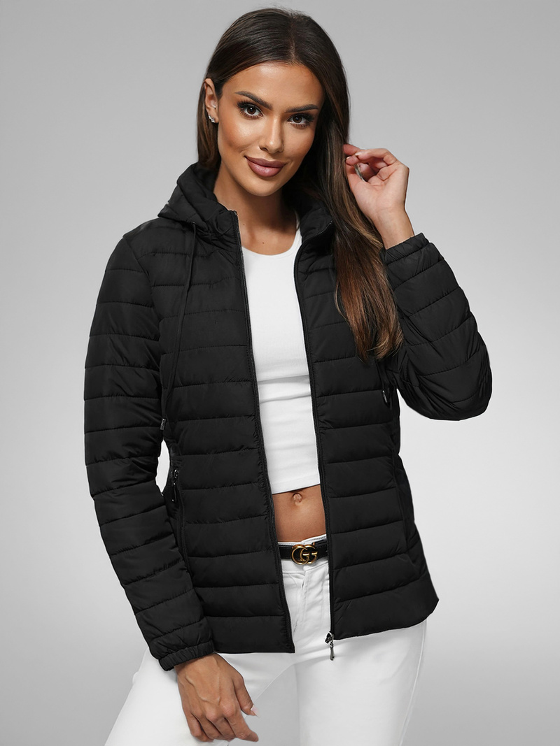 Chaqueta de mujer negra OZONEE JS/16M9103/392
