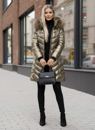 Chaqueta de mujer oro OZONEE JS/16M9100/403Z