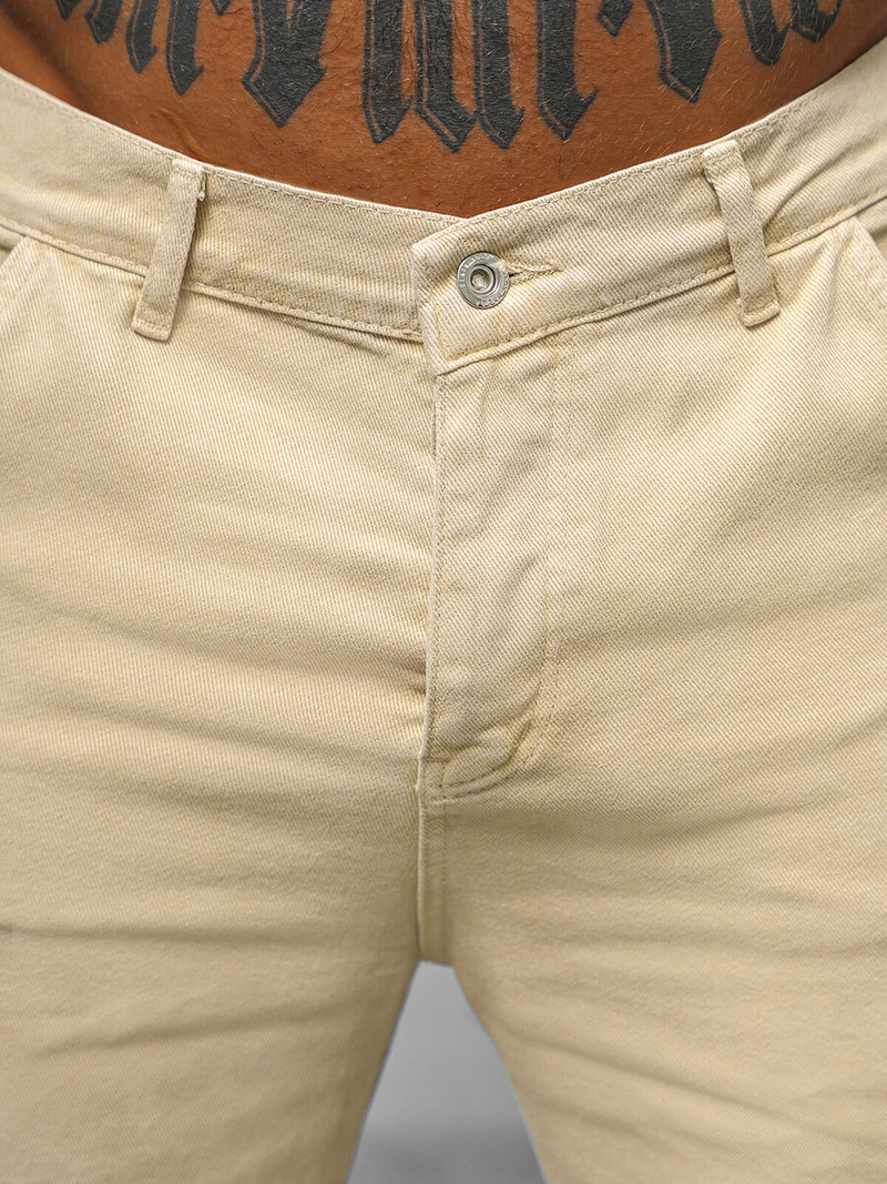Pantalón de hombre beige OZONEE DO/4001