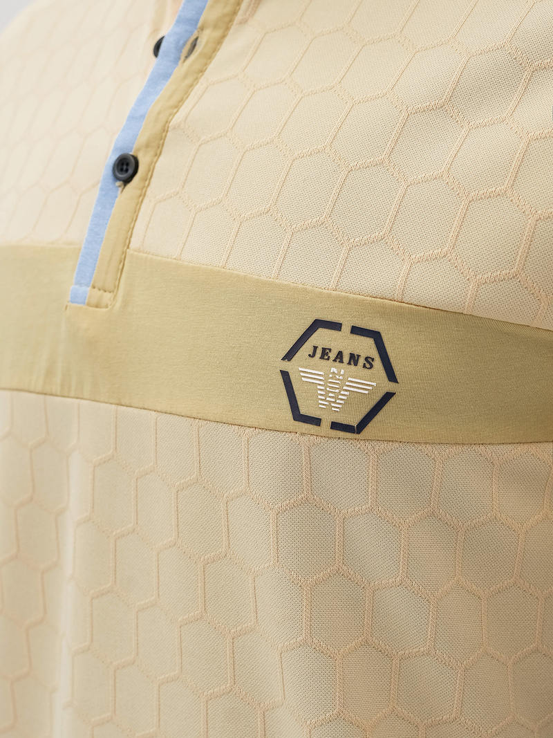 Polo de hombre beige OZONEE O/QQ922