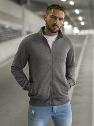 Sudadera de hombre gris-oscuro OZONEE JS/2002Z